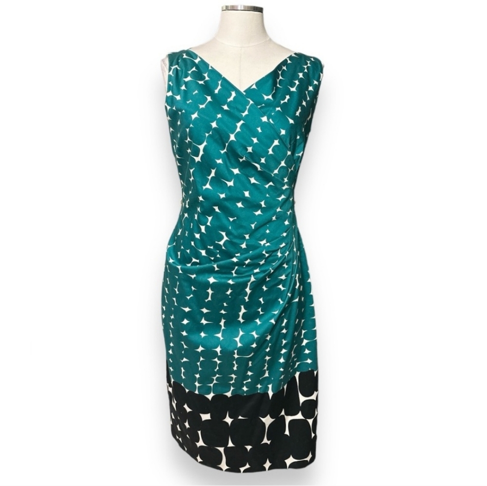 MAXMARA Abstract Print Draped Front Dress